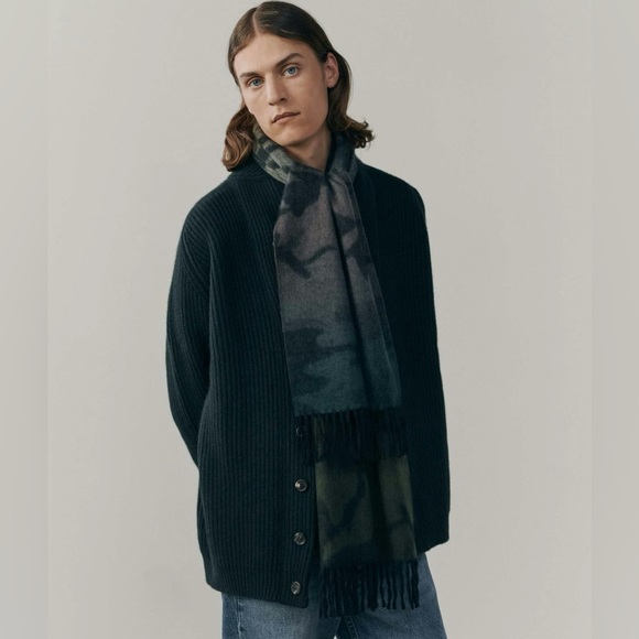 Begg & Co Ombre Camouflage Cashmere Scarf - Picture 5 of 7